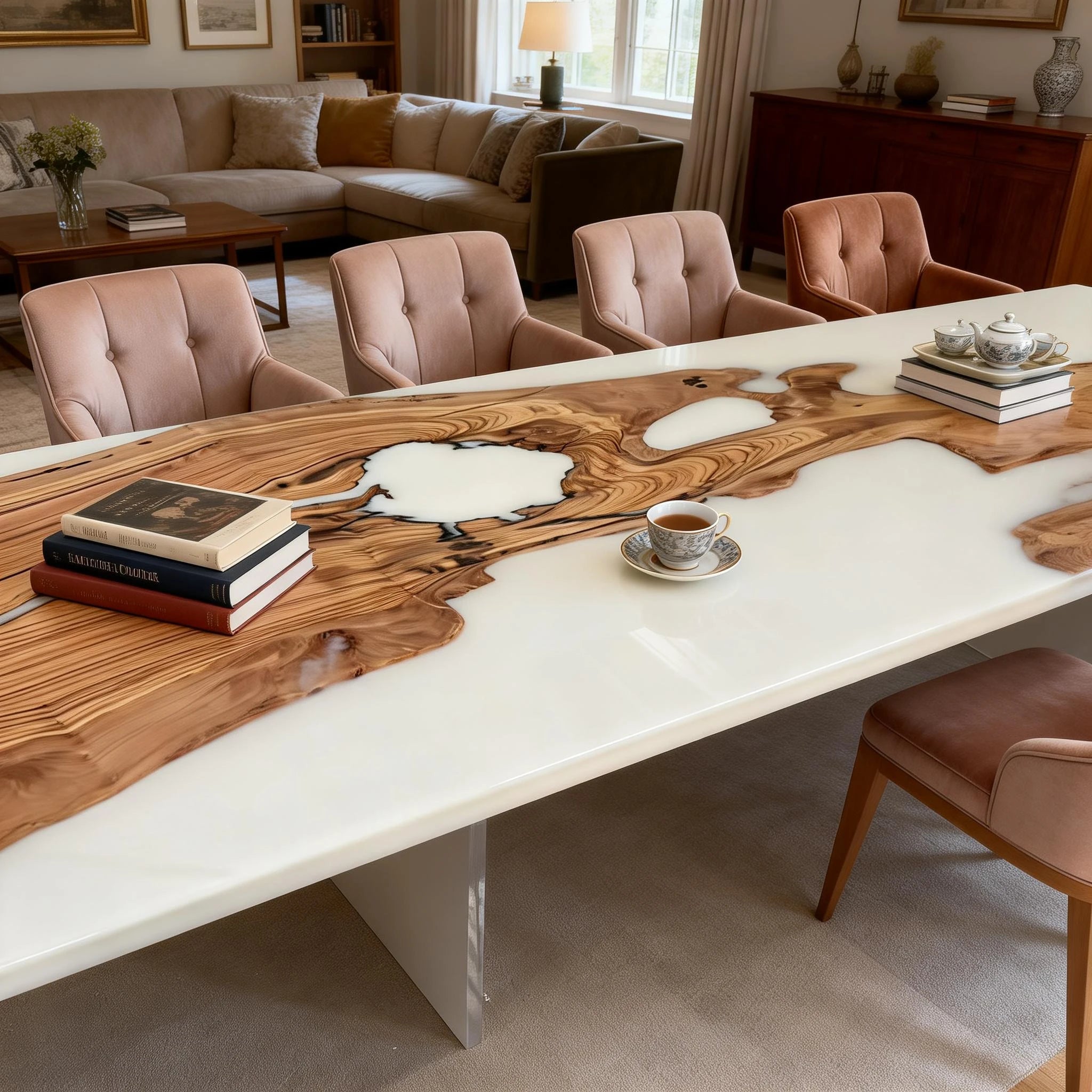 Olive Wood Epoxy Resin River Table