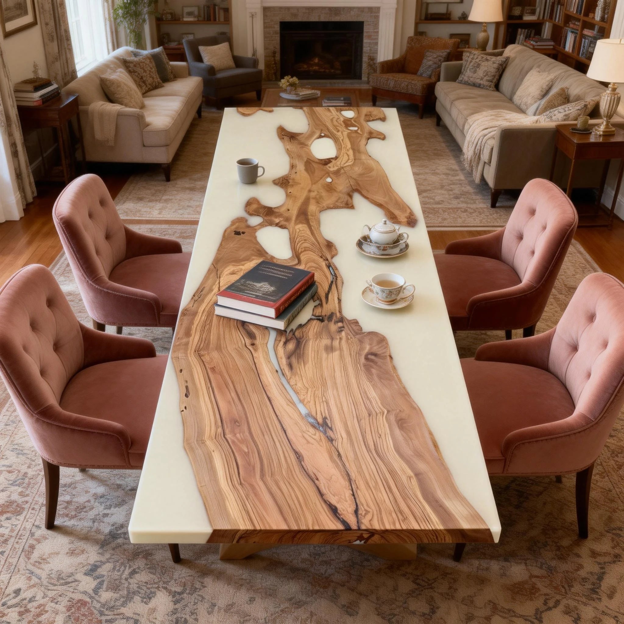 Olive Wood Epoxy Resin River Table