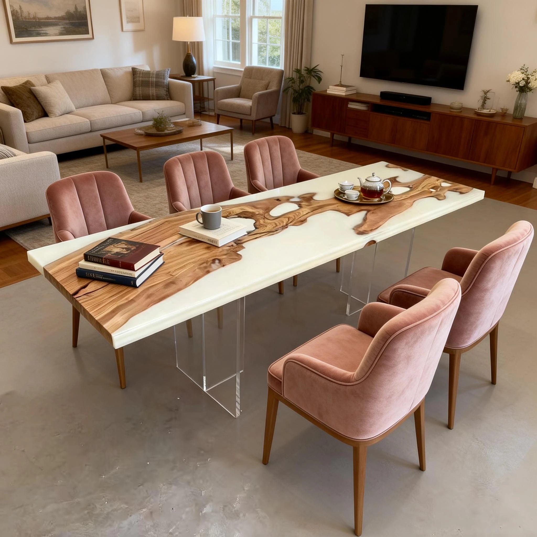 Olive Wood Epoxy Resin River Table