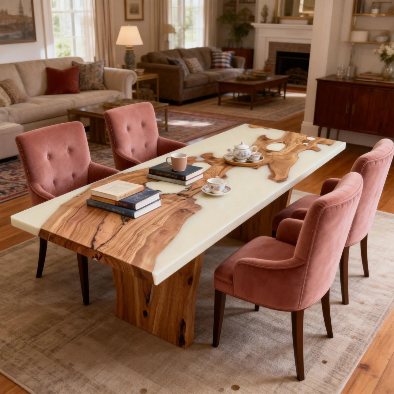 Olive Wood Epoxy Resin River Table