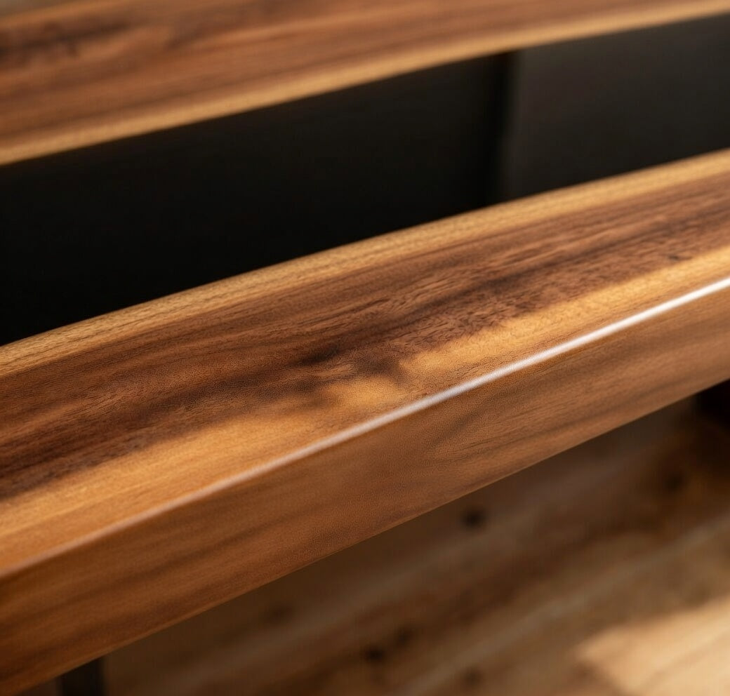 Custom Black Walnut Dining Table Top with Black Epoxy River
