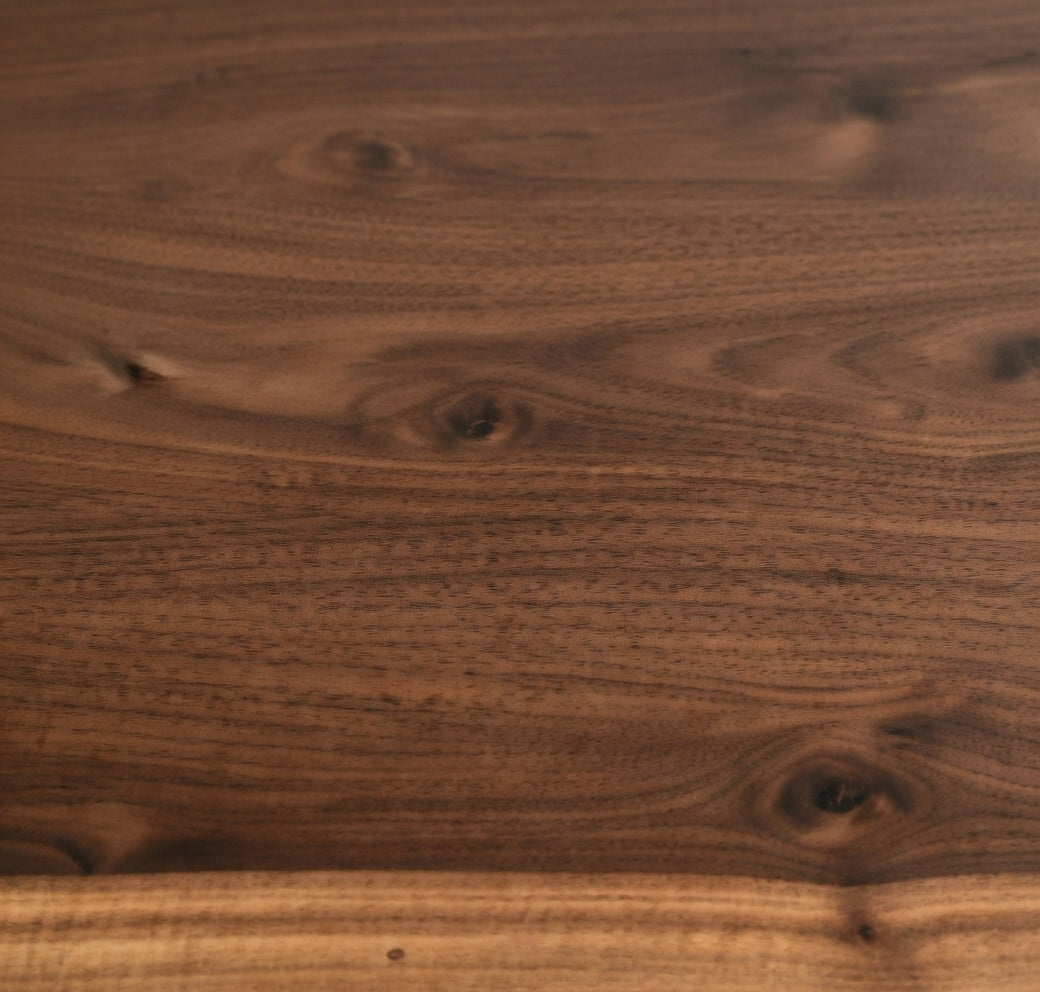 Custom Solid Black Walnut Table Top with Black Epoxy River Center
